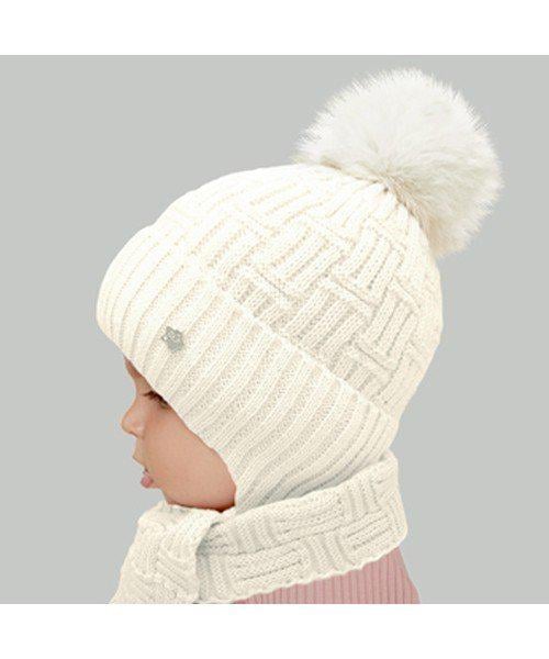 Комплект шапка и шарф детский Elf Бланш р. 44 Молочный (OK001146)