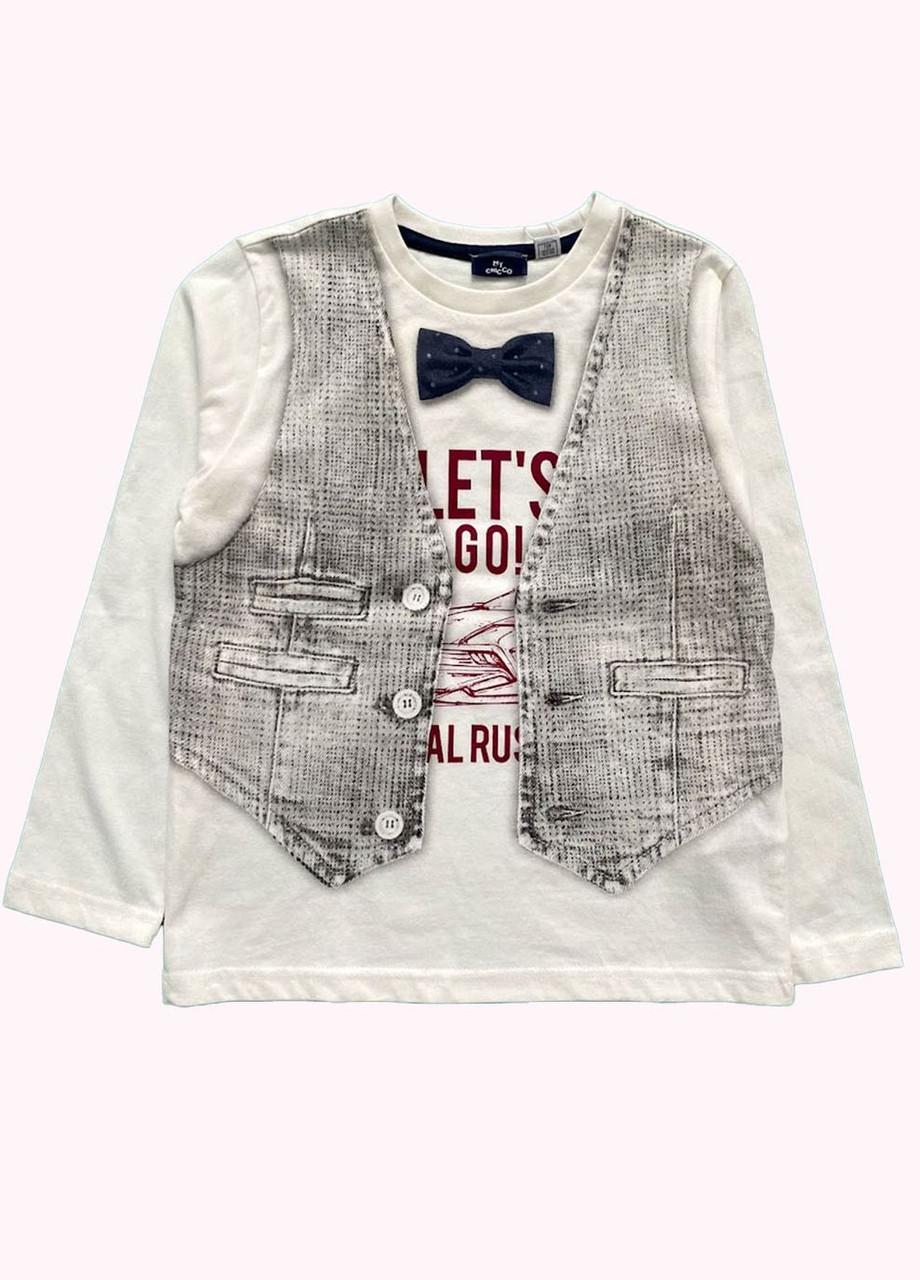 Реглан детский Chicco с имитацией жилета 6-7 лет 116 см Белый (2081861213)