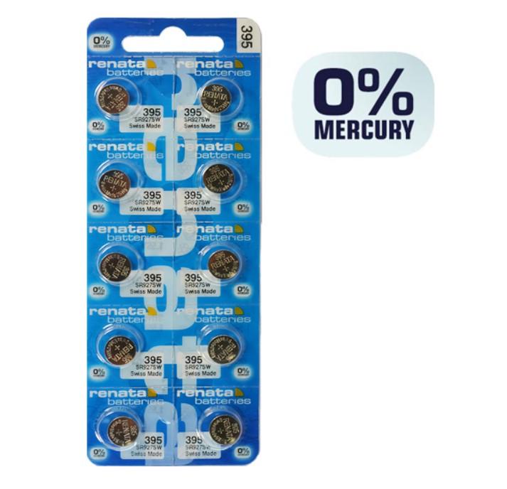 Батарейка годинникова Renata R395 Silver Oxide (SR927SW) - фото 3 Батарейка годинникова Renata R395 Silver Oxide (SR927SW) - фото 3