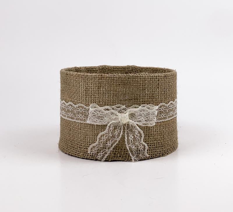 Коробочка з мішковини 15х10 см (1648)