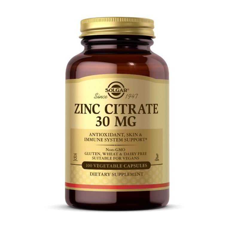 Цинк цитрат Solgar Zinc Citrate 30 мг 100 вер. капс.