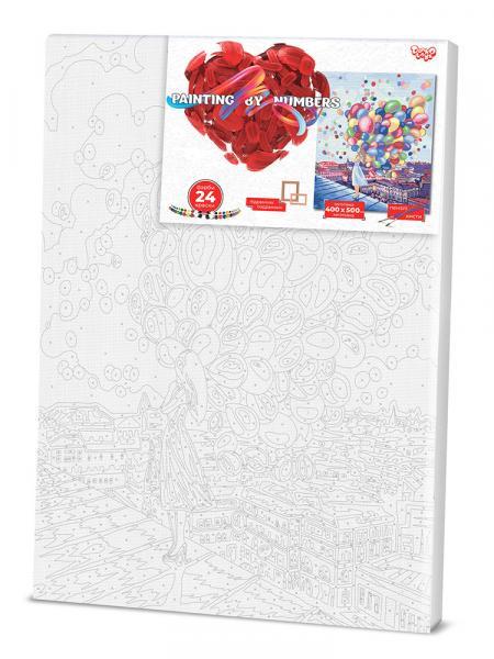 Картина по номерам Danko Toys Люди Девушка с воздушными шарами 40х50 см рус. в термопакете (KpNe-01-03) Картина по номерам Danko Toys Люди Девушка с воздушными шарами 40х50 см рус. в термопакете (KpNe-01-03)