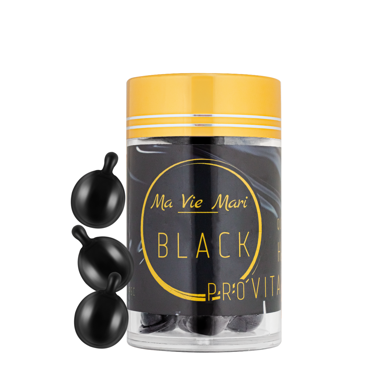 Капсули проти випадання волосся Ma Vie Mari ProVitamin Black 30 капсул Чорний (MVM3648)