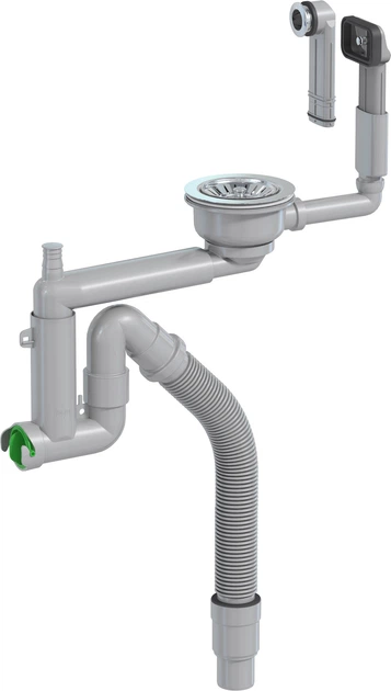 Сифон для кухонной мойки Prevex Smartloc 114 мм 40/50 мм (41K13929)