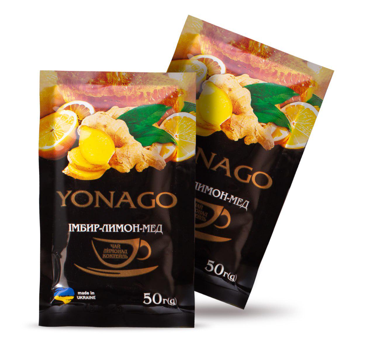 Напиток фруктово-ягодный витаминный Yonago Имбирь-Лимон-Мед 50 г х 20 шт. (770016862)