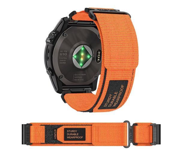 Ремінець Nylon Loop для смарт-годинників Garmin Tactix 7/Quatix 7X 26 мм Помаранчевий - фото 4