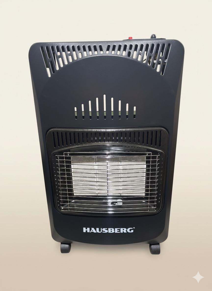 Газовый обогреватель керамический Hausberg HB-1010-NG 4,2 кВт 60 м2 комплект для подключения (30545517)