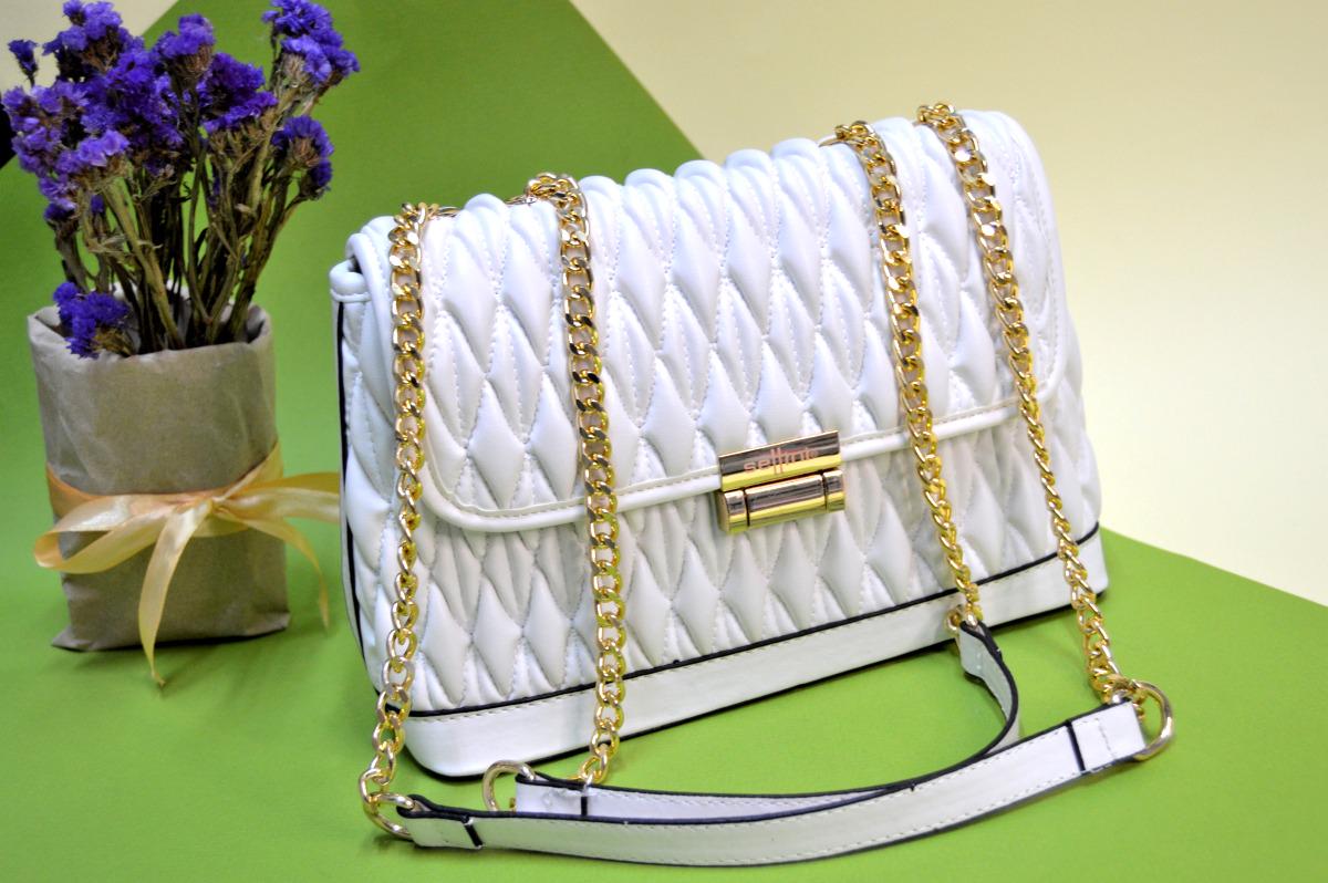 Жіноча сумка Pele Velini з золотим ланцюгом Білий (1205)