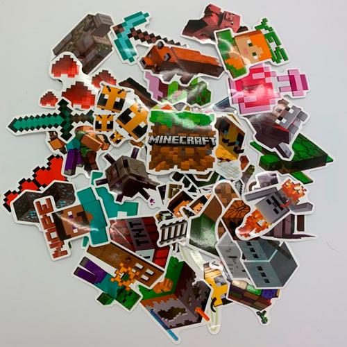 Набор наклеек Майнкрафт STK Minecraft 50 шт.