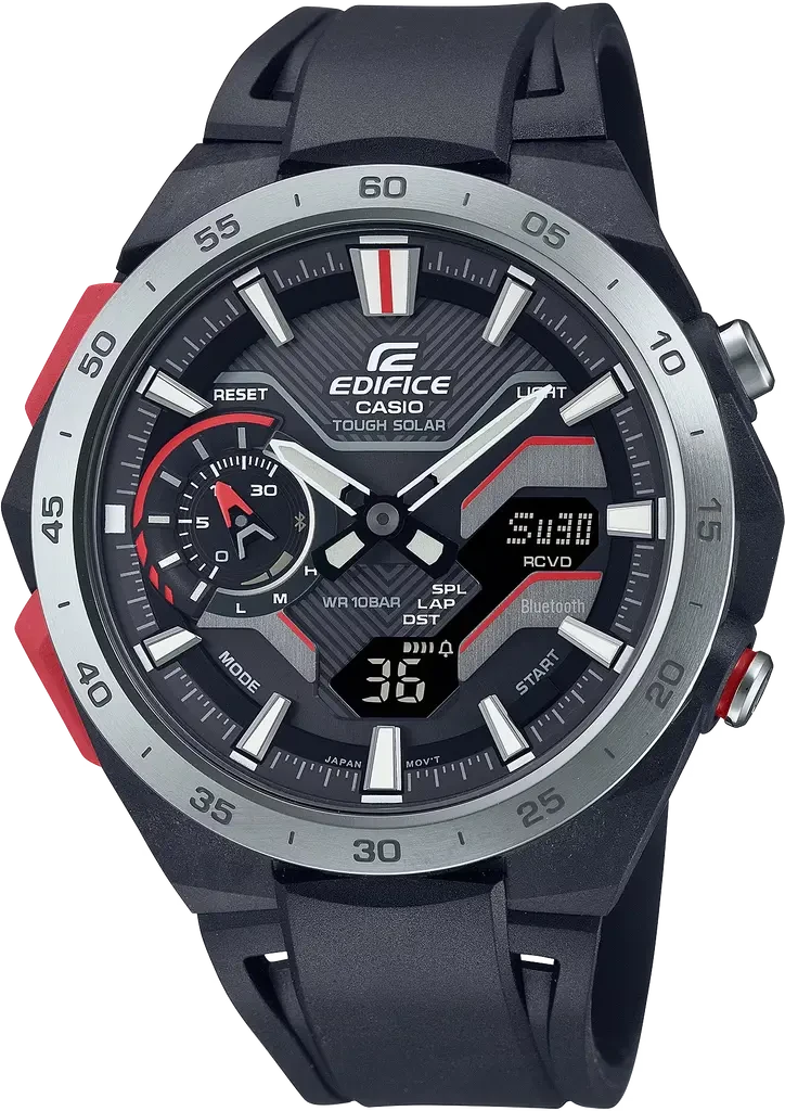 Наручные часы мужские Casio Edifice ECB-2200P-1AEF с карбоновым корпусом/водозащитой 100 м Черный (3100234228)