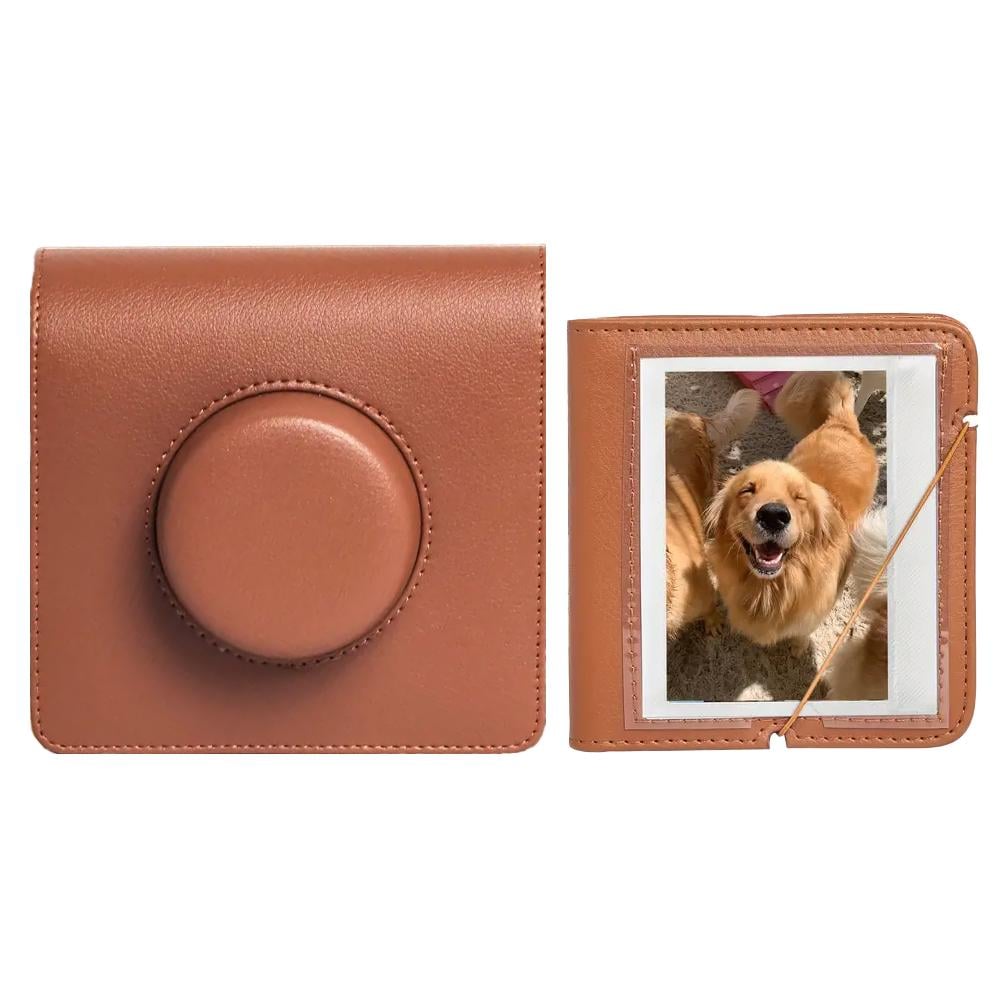 Чехол для фотоаппарата Fujifilm Instax Wide EVO с альбомом на 28 фото Коричневый (25795355)