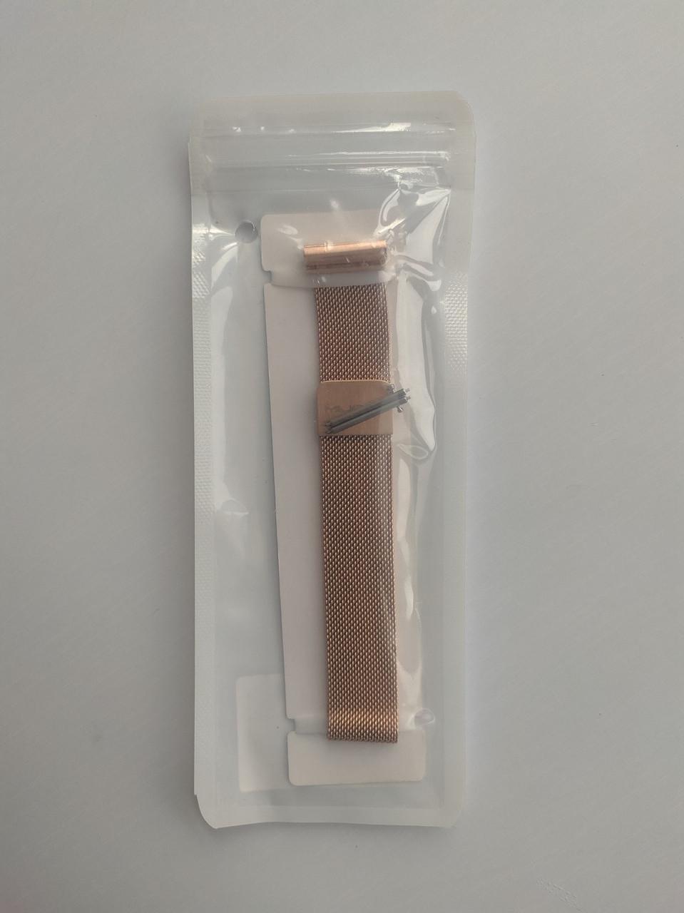 Ремешок для смарт-часов Mijobs 20 мм миланская петля металлический Золотой/Розовый (1565P) - фото 5 Ремешок для смарт-часов Mijobs 20 мм миланская петля металлический Золотой/Розовый (1565P) - фото 5