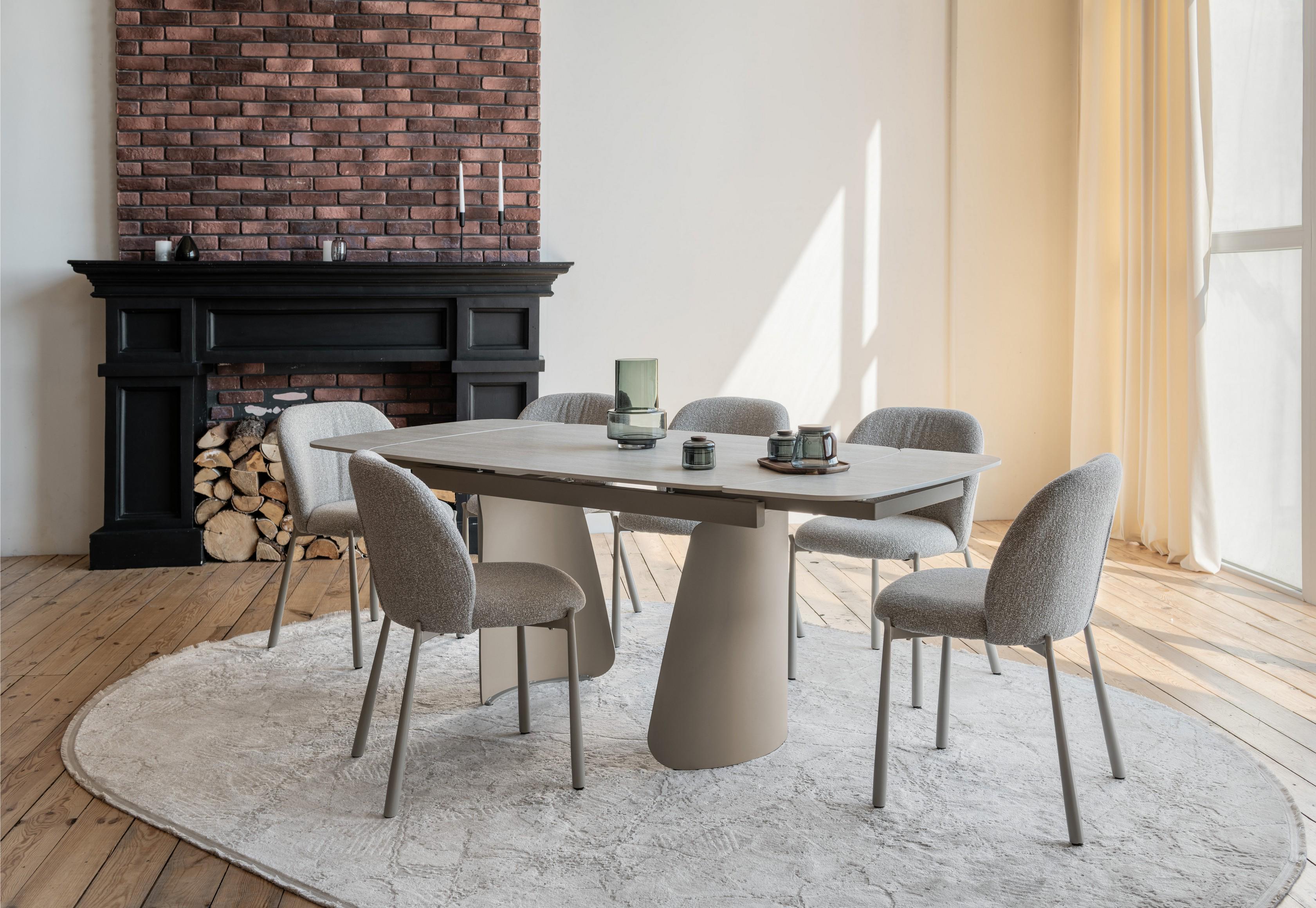 Обідній стіл розсувний Vetro Mebel Нардо 1400/2000х900x760 мм Крема марфіль/Бежевий TМL-1270) - фото 7 Обідній стіл розсувний Vetro Mebel Нардо 1400/2000х900x760 мм Крема марфіль/Бежевий TМL-1270) - фото 7