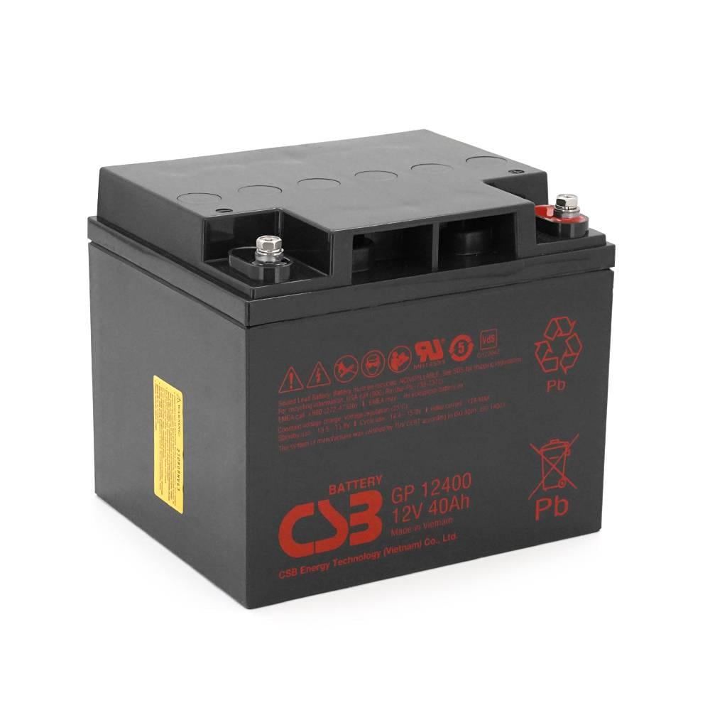 Батарея акумуляторна CSB GP12400 Q1 12V 40Ah 197х166х170 мм (26765)