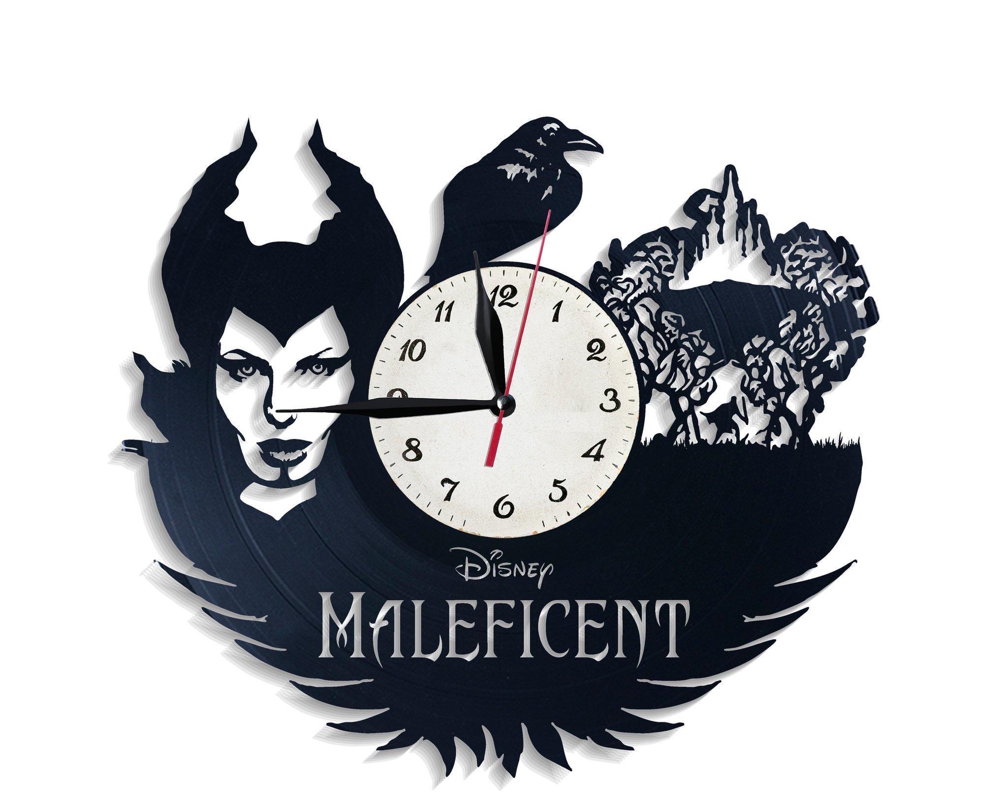 Часы настенные Малефисента 2723 из виниловой пластинки