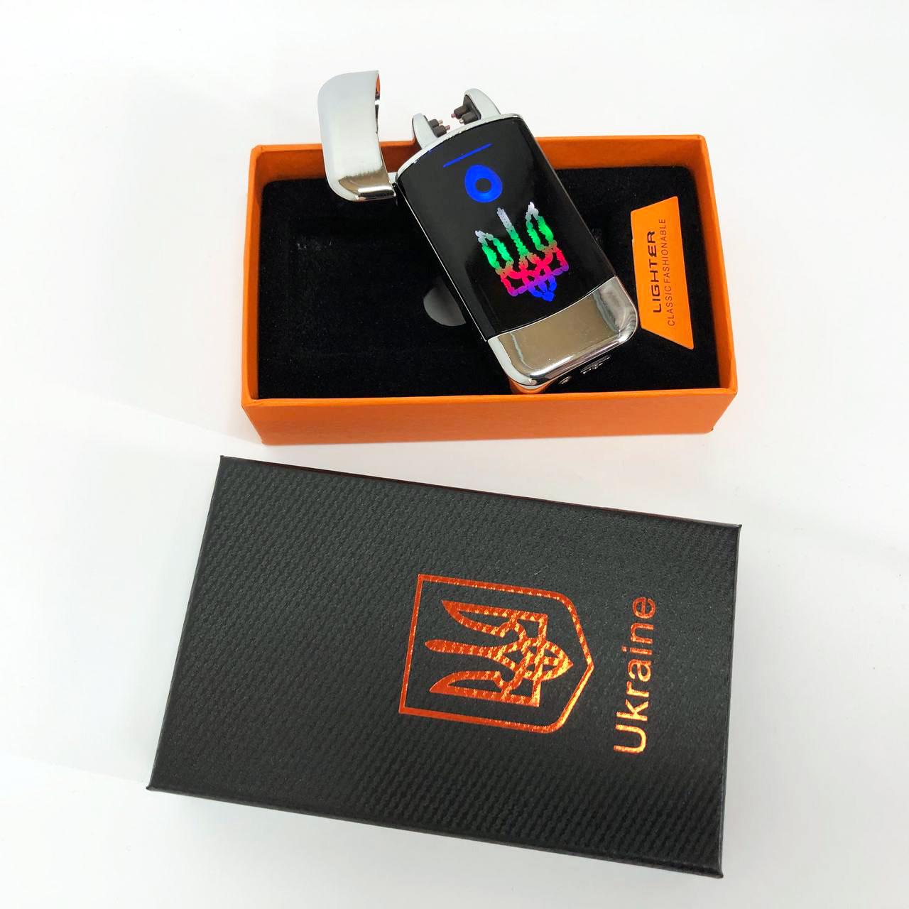 Зажигалка дуговая электроимпульсная зажигалка с USB-зарядкой Украина Lighter Серебристый (HL-439) - фото 8 Зажигалка дуговая электроимпульсная зажигалка с USB-зарядкой Украина Lighter Серебристый (HL-439) - фото 8