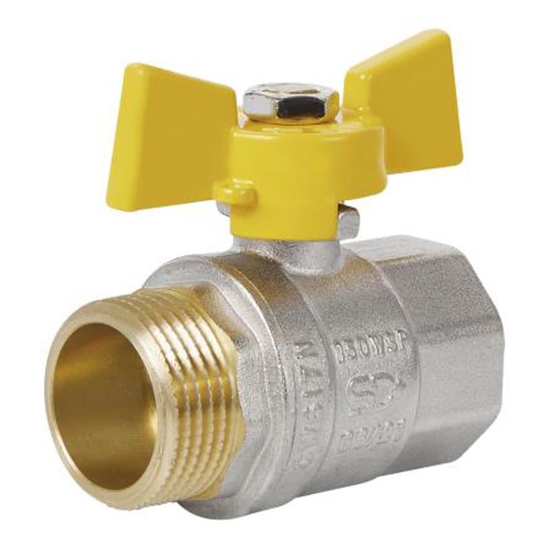 Кран шаровой SD Plus 1" ВН для газа бабочка (SD607NG25PN40)