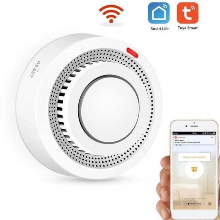 Датчик дыма Tuya Wifi Smoke Detector с сиреной и оповещением на смартфон - фото 2