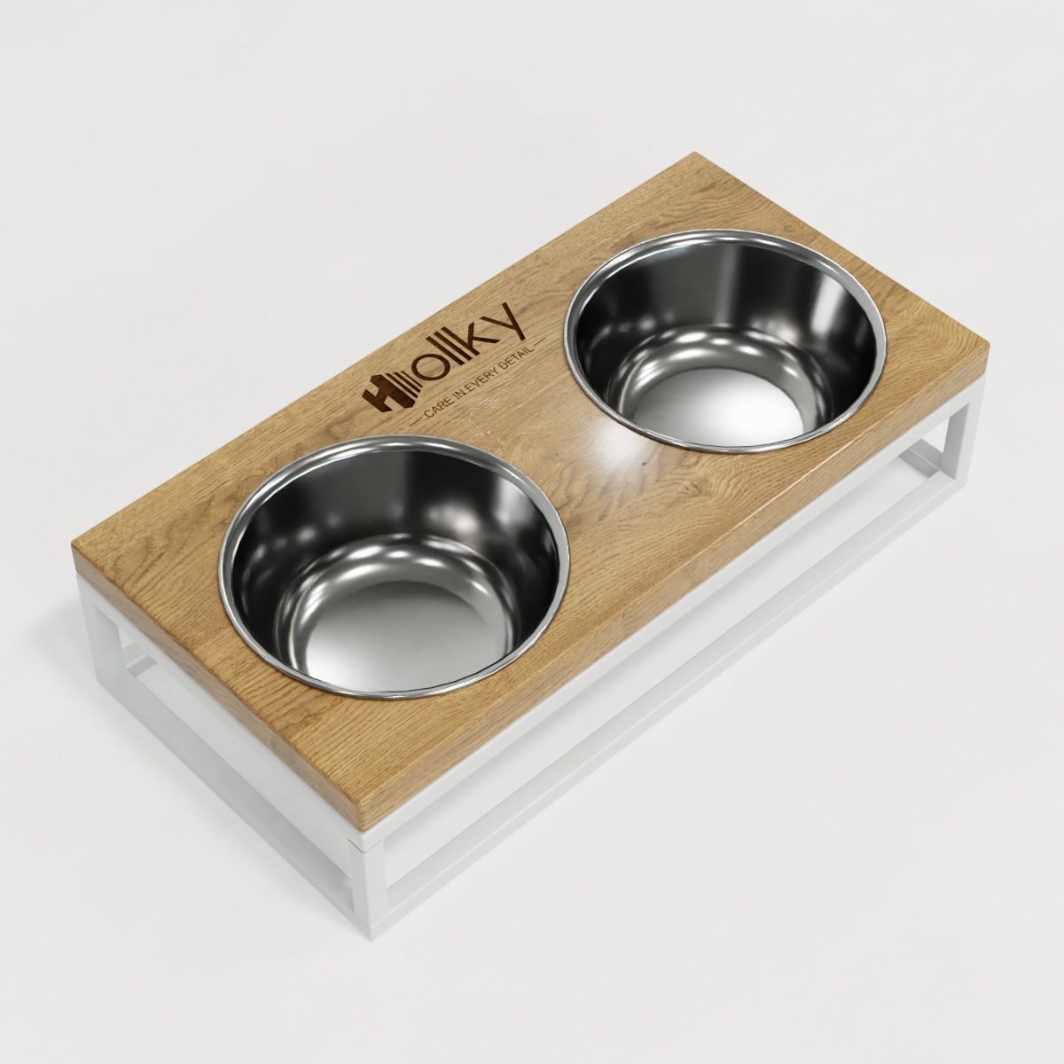 Миски на подставке для маленьких собак и котов Hollky Base S 2х0,45 л (BS-36187-WHNT) - фото 6