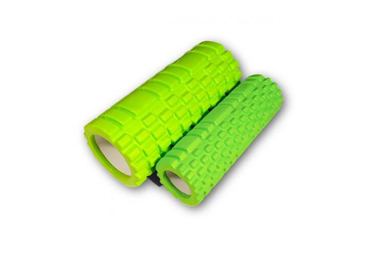 Массажный ролик EasyFit Grid Roller Double 33 см Салатовый (EF-7737-6-Gr) - фото 2
