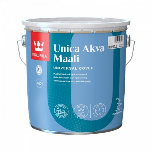 Краска акриловая универсальная TIKKURILA Unica Akva База А 0,9 л (1460690223)