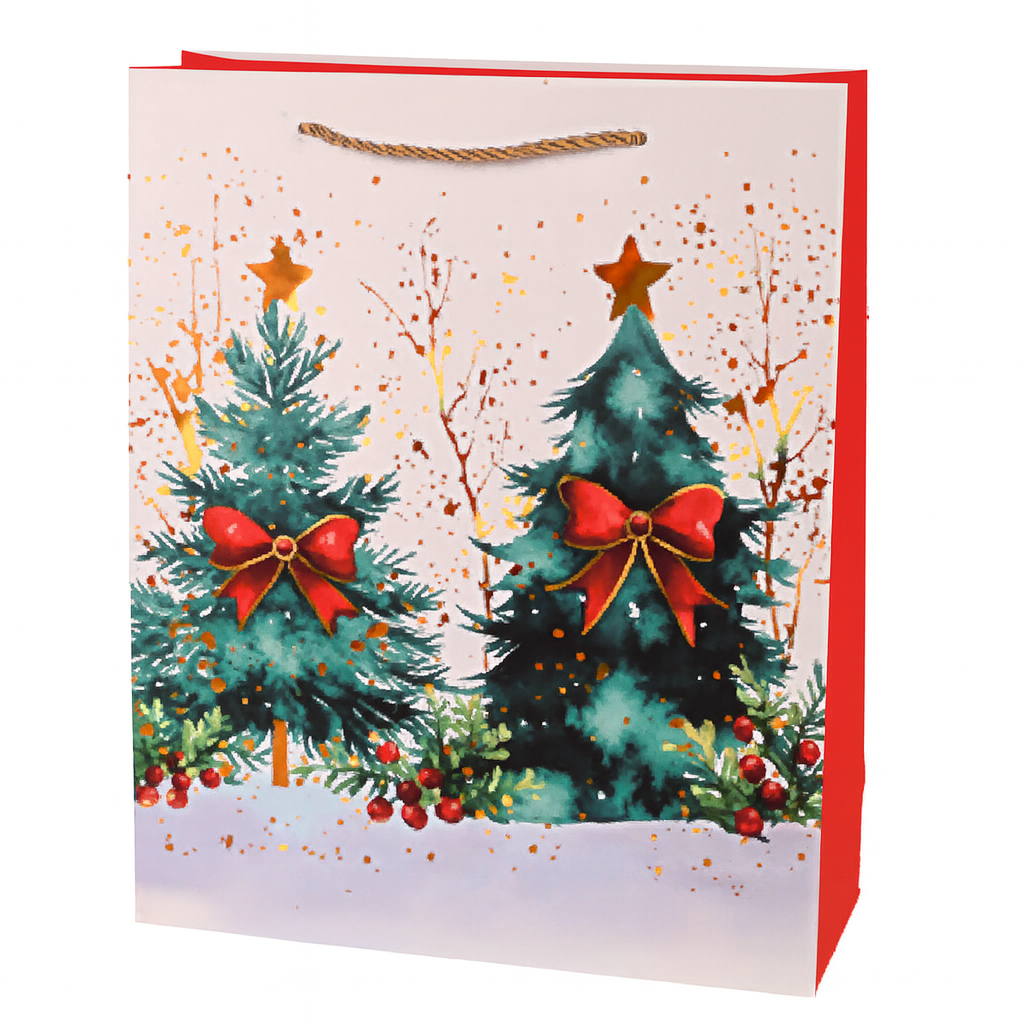 Подарочный пакет Merry Christmas R34609-M Белый с красным/Зеленым (30651775) Подарочный пакет Merry Christmas R34609-M Белый с красным/Зеленым (30651775)