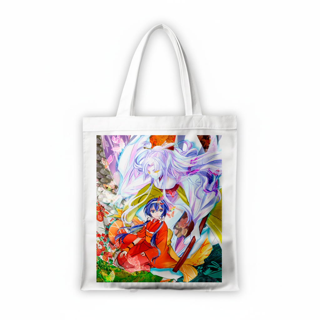 Сумка-шопер Bungou Stray Dogs из льна Белый (6775)