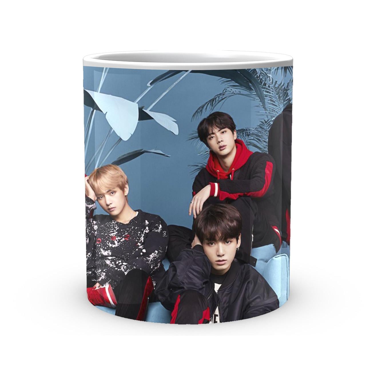 Чашка Gee! Bangtan Boys BTS Синий фон с растениями CP 04.472.263