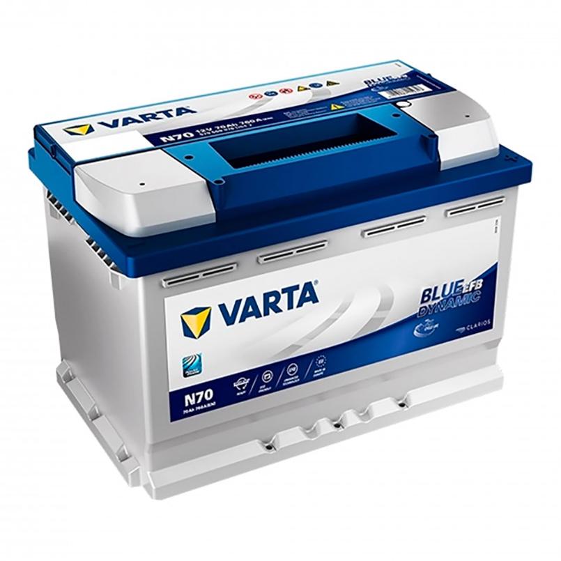 Аккумулятор Varta 70Ah/12 V Blue Dynamic EFB N70 - + (570500076)