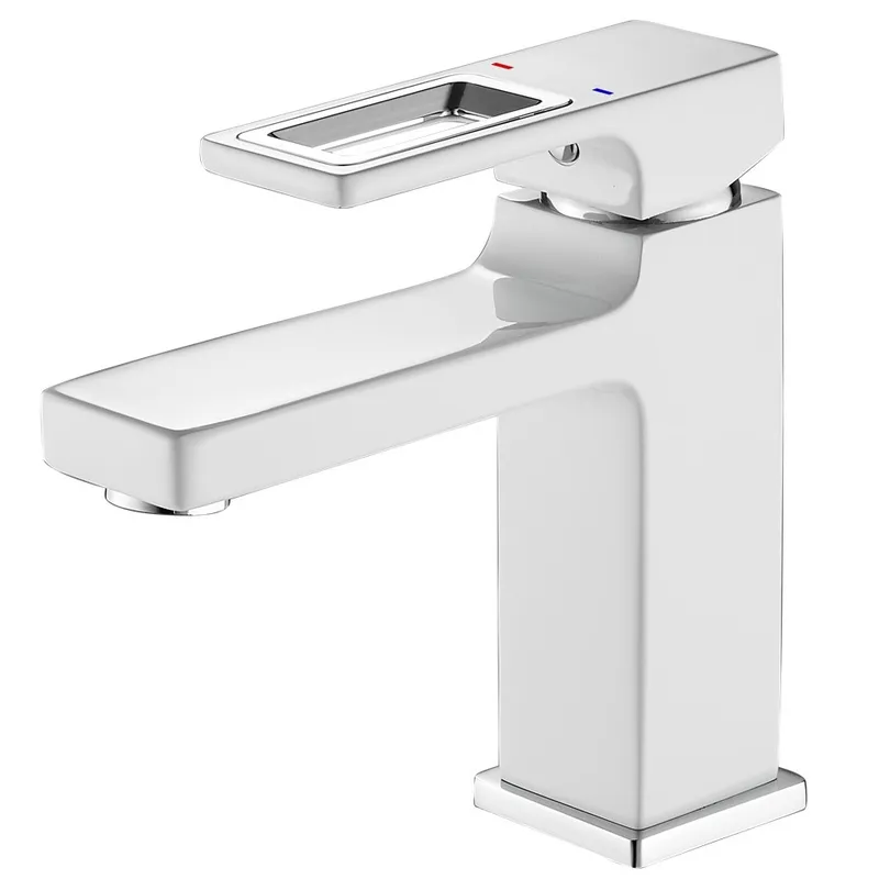 Змішувач для умивальника MIXXUS PREMIUM DANTE 001 NUT White/Chrome (MI6792)