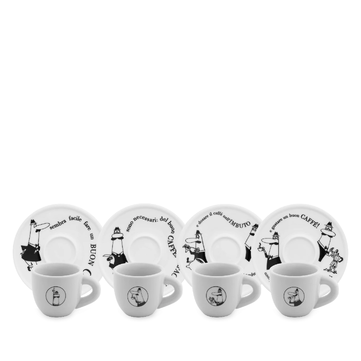 Набор чашек с блюдцами Bialetti Tazzine Moka Carosello Y0TZ033 (2199681948)