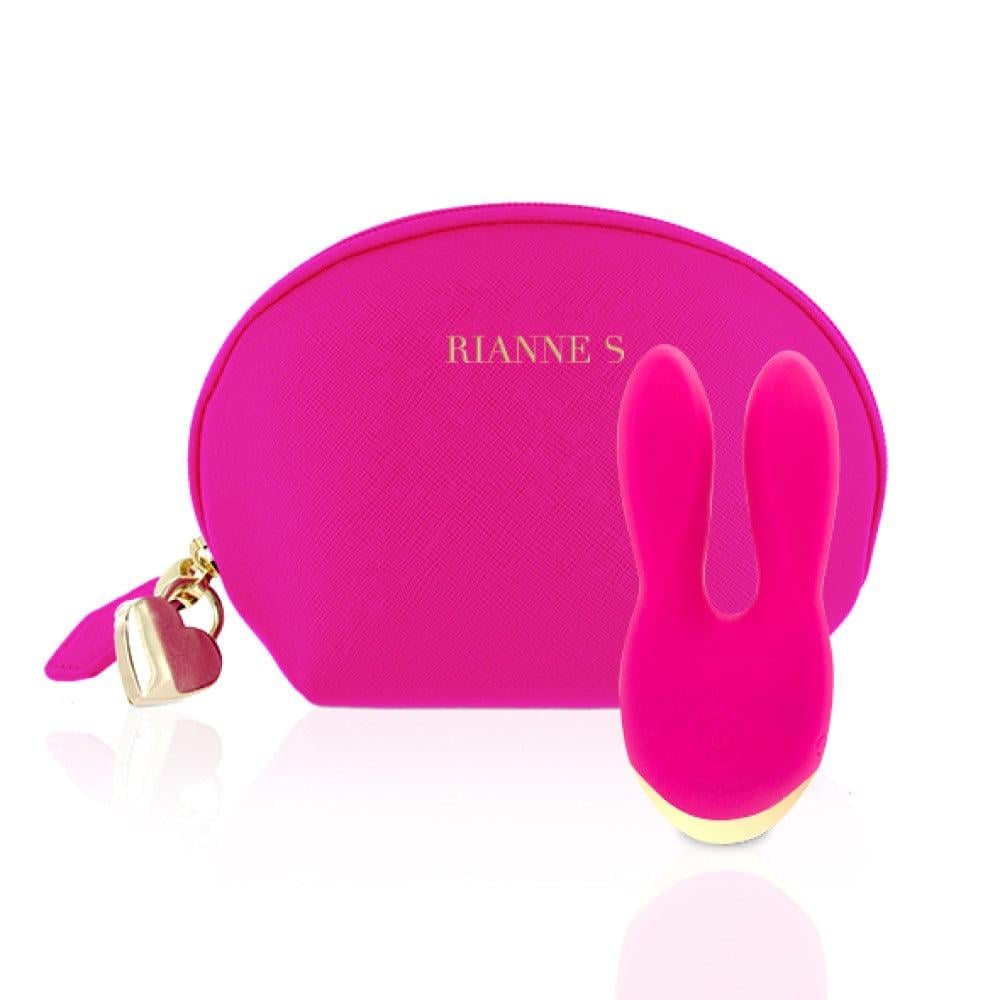 Вибратор с ушками для клитора RIANNE S Bunny Bliss в сумочке Розовый (RN27915)