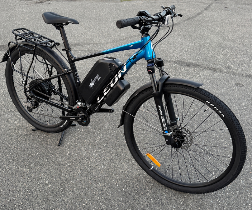 Велосипед с Е-комплектом с багажником Leon TN 80 HDD 2025 29" 48 В 500 Вт MXSUS 18 Ah до 65 км запас хода дисплей LSD10 Pas-ассистент