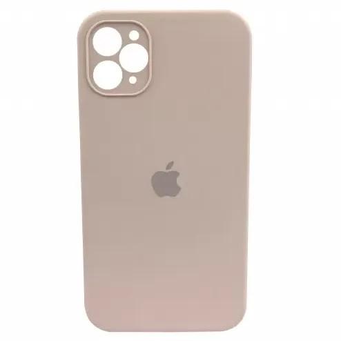 Силиконовый Чехол Накладка Закрытая Камера Silicone Case Full Camera Для iPhone 12 Pro Pink-Sand