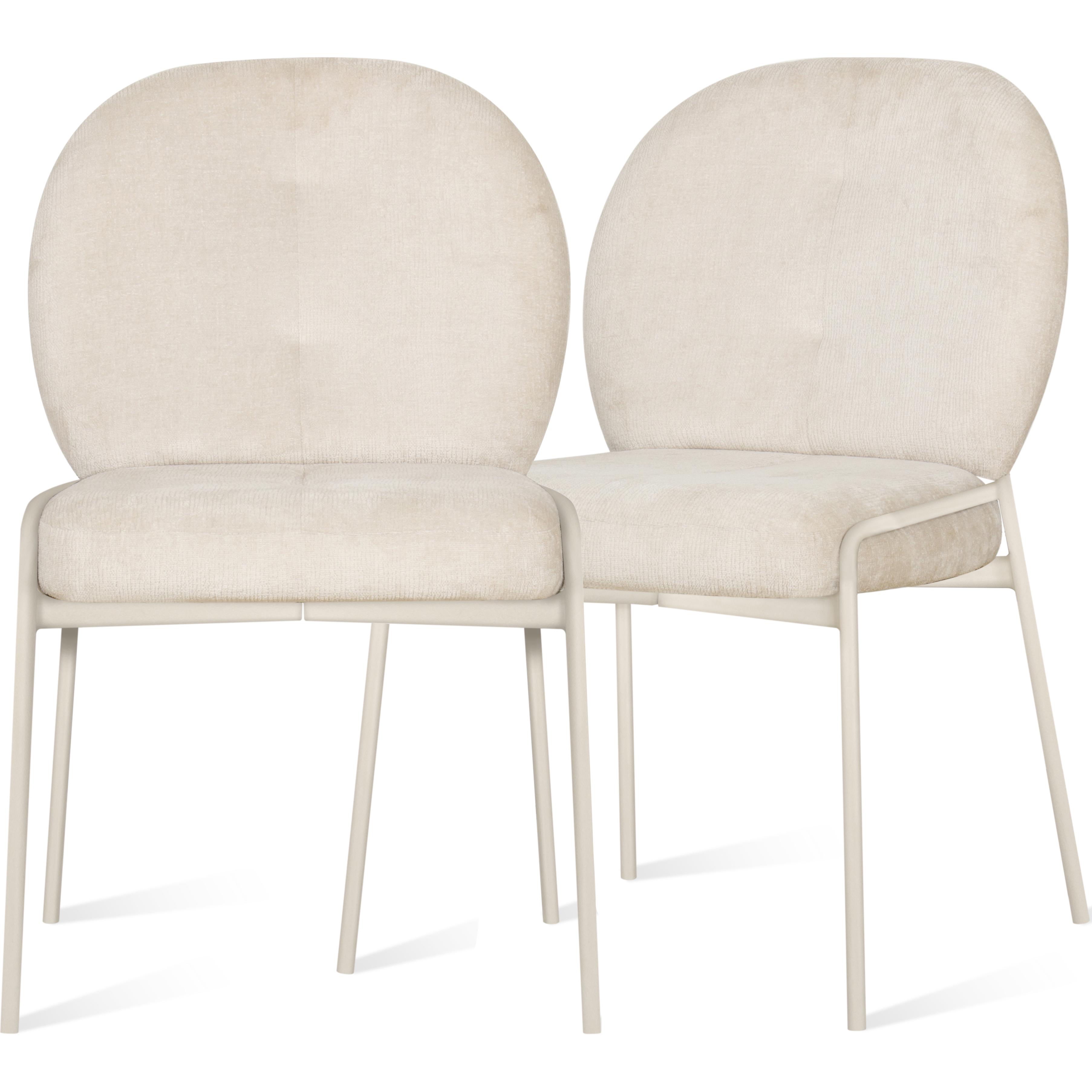 Комплект з 2-х обідніх стільців Paoline Cream silk and light grey legs (13856)