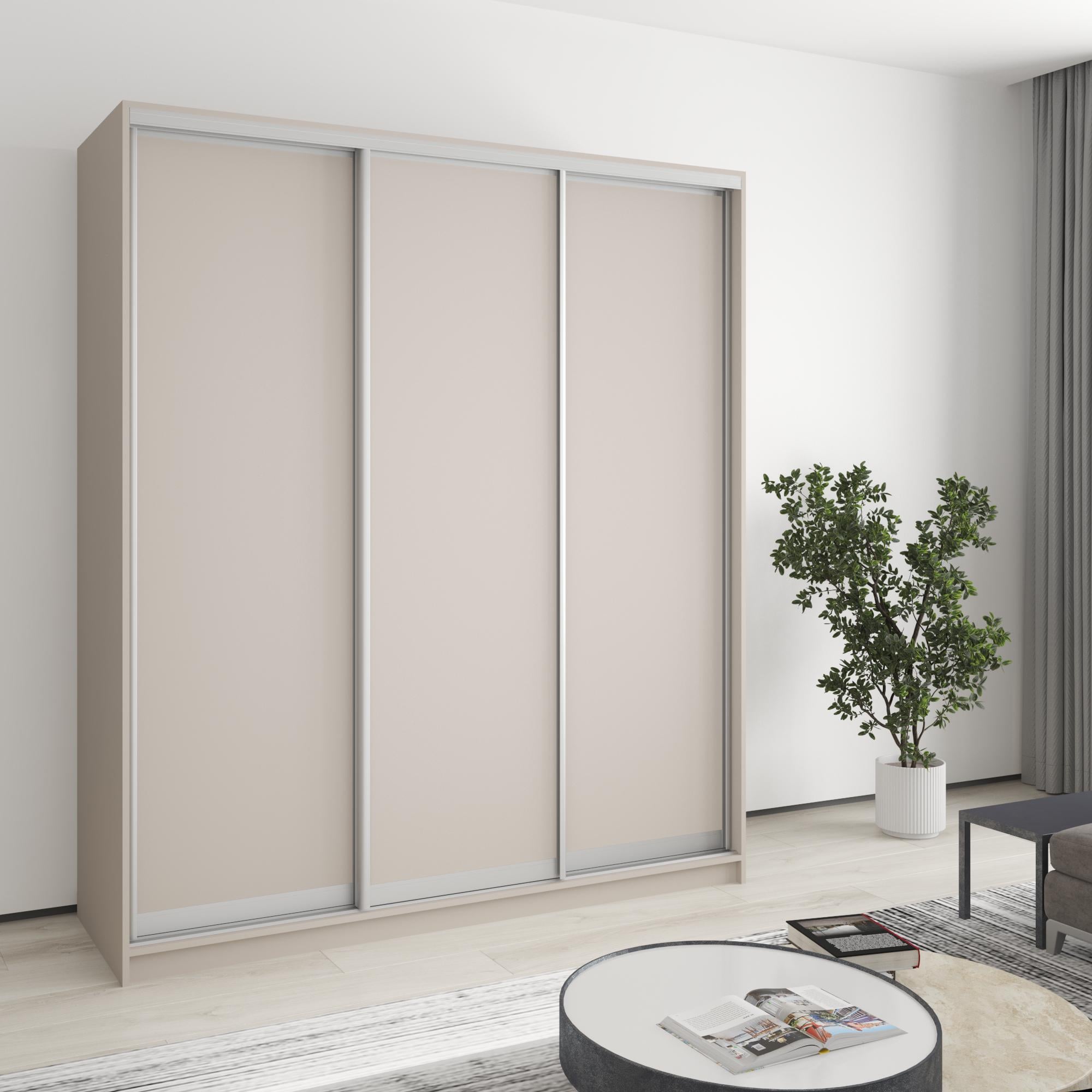 Шкаф-купе трехдверный MebelStar Уни AL 3 ДСП 180x60x240 см Кашемир (MBS-1624)