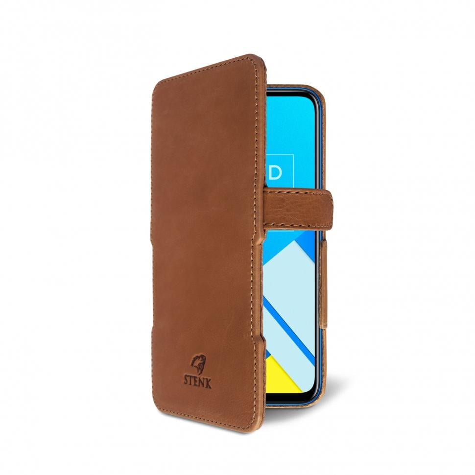 Чехол книжка Stenk Prime для Realme C2 Коричневый (66869)