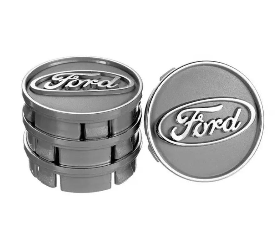Комплект колпачков для литых дисков Vitol Ford 60x55 ABS пластик 4 шт. Серый