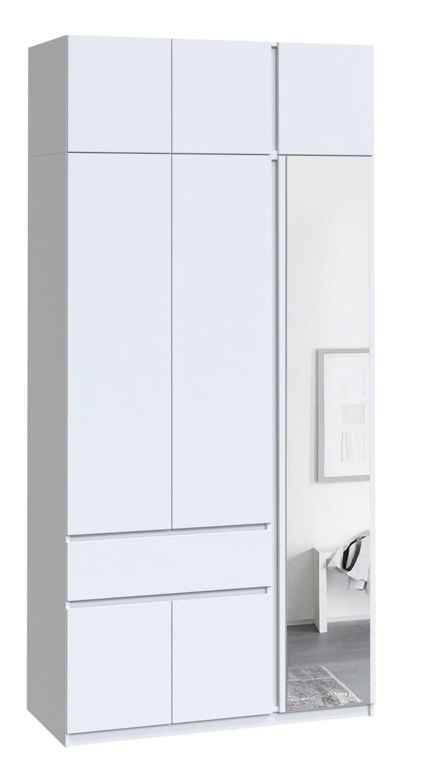 Шкаф с антресолью Мастер Форм Брайт правосторонний 1221х520х2400 мм Белый (30696)