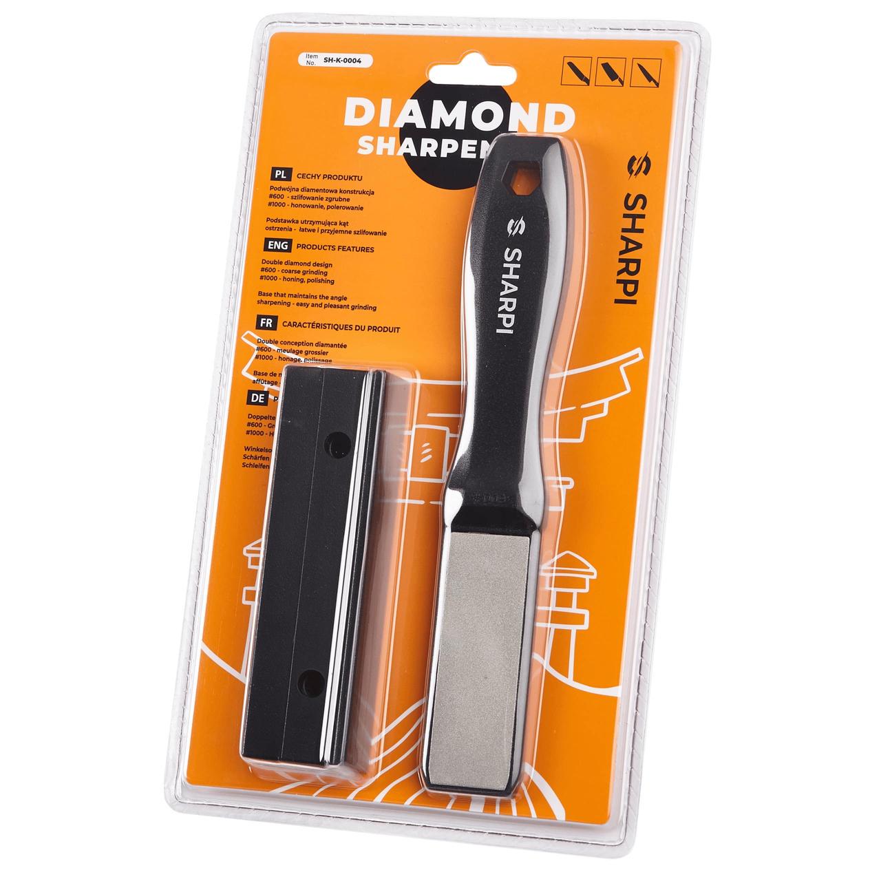 Алмазное точило для кухонных ножей 600/1000 SHARPI 200x120x40 мм Черный (2375884686)