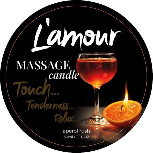 Масажна свічка L'amour Aperol Rush с ароматом коктейля Апероль 30 мл (LM92340)