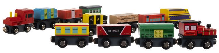 Поезд на магните Kruzzel деревянный 3 локомотива и 9 вагонов (17490) - фото 6