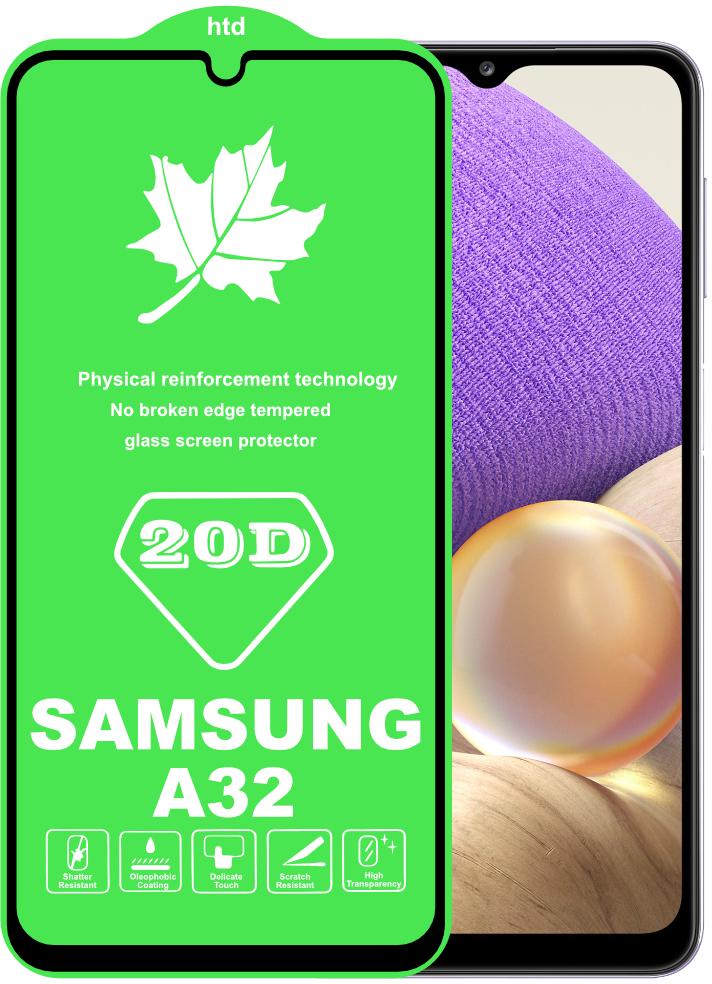 Защитное стекло 20D Glass для Samsung Galaxy A32 A325 большой радиус (22355)