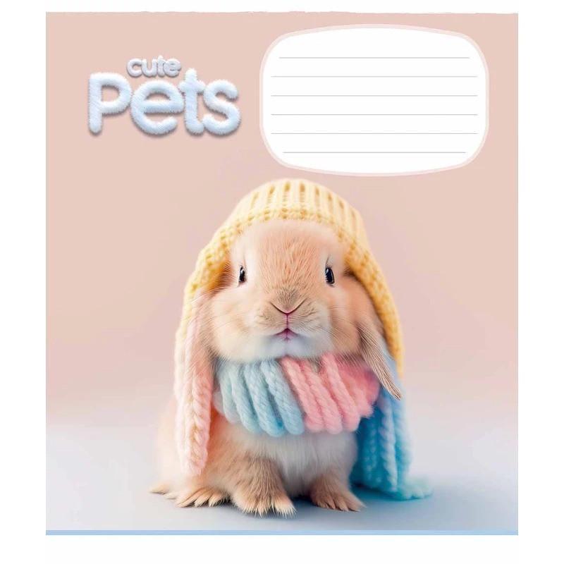 Зошит учнівський "Cute pets" 012-3253K-3 в клітинку 12 аркушів