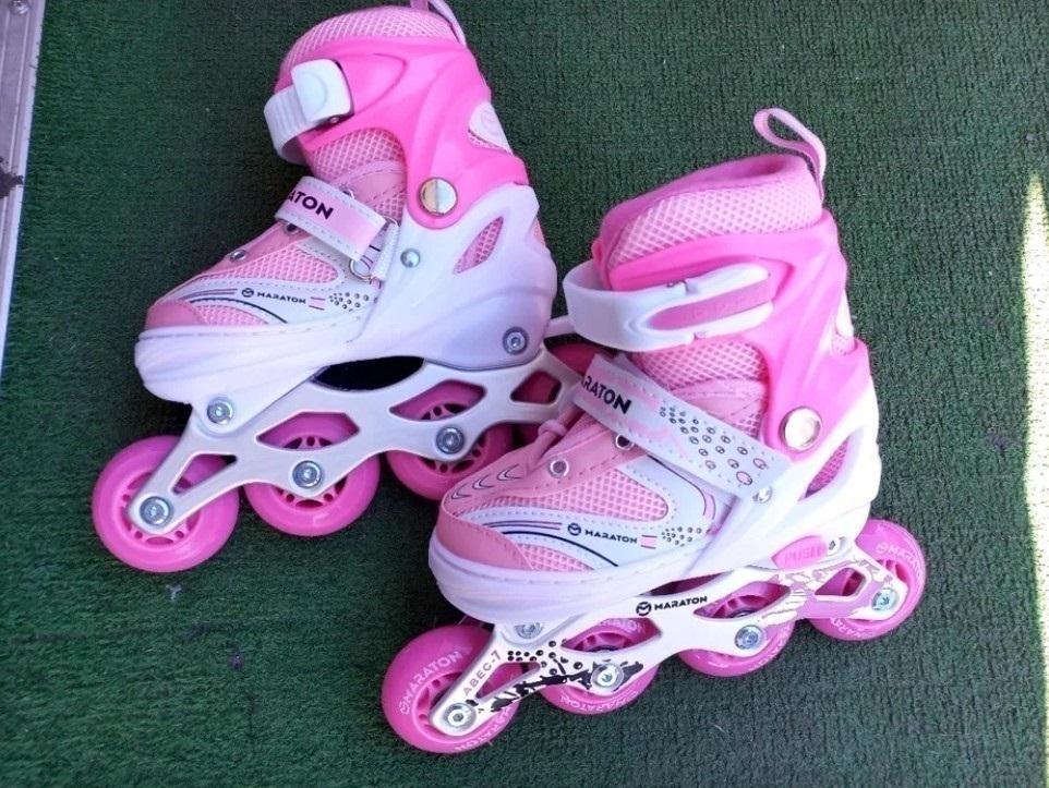 Ролики детские для девочки р. 28-33 Розовый - фото 2