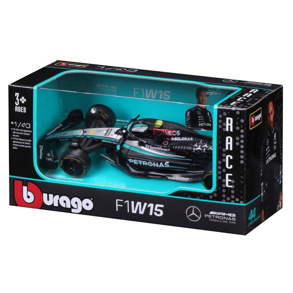 Автомодель Bburago Mercedes-AMG F1 W15 Performance 1:43 Черный (IM-176-D-20)
