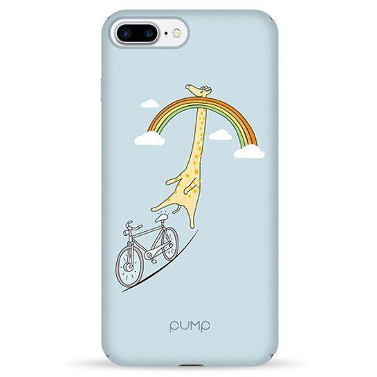 Чехол Pump Tender Touch Case for iPhone 8 Plus/7 Plus Giraffe Hung С рисунком Голубой