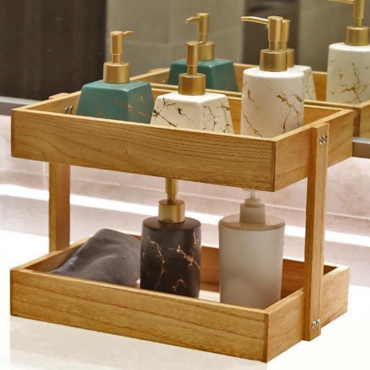 Полка для ванной настольная из дерева Хопфилд Сиена (ВНО-004505) Полка для ванной настольная из дерева Хопфилд Сиена (ВНО-004505)