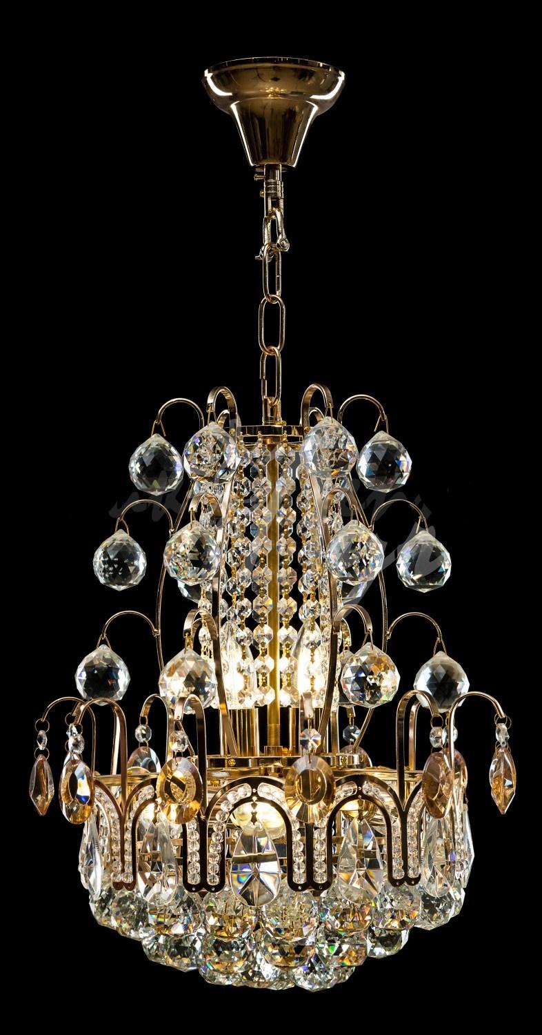 Хрустальная люстра L83110/350/5 FGD Белый/Золото/Бежевый (AN000449)