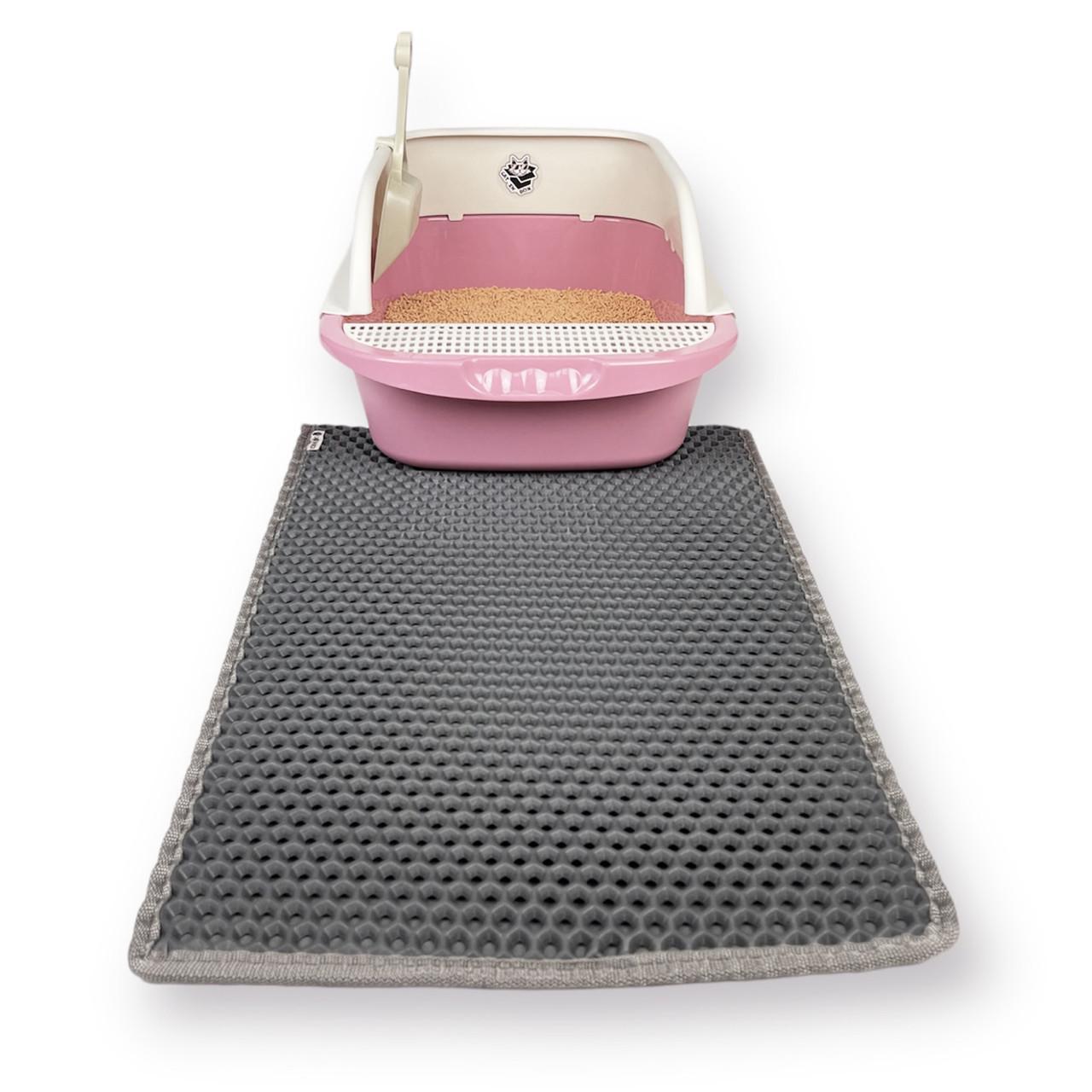 Лоток для котов CAT IN BOX с лопаткой 52х36х21,5 см Розовый (18553456) - фото 5